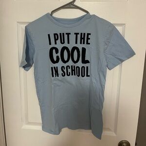 The Children's Place Light Blue Tee with Cool Slogan
